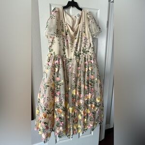 Floral Embroidered Womens Dress